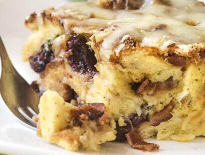 Breakfast Strata with Cherrywood Bacon and Gruyere Cheese Recipe