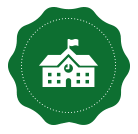 Green Schoolhouse Icon