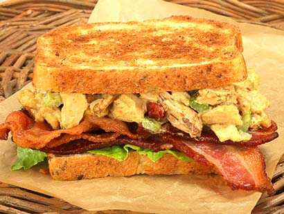 Curry Chicken Salad with Bacon Sandwich web