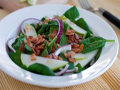Spinach Salad with Bacon Vinaigrette
