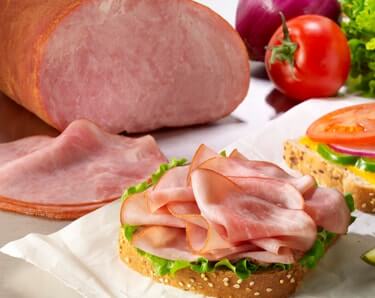 Sliced Ham on a Sandwich
