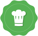 green chef hat icon